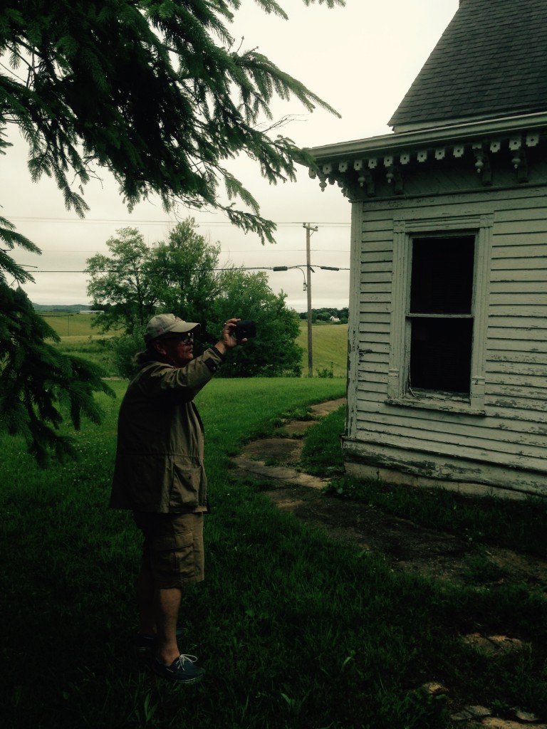 Outside of the J. Sidna Allen Home is Mark Clark ~ Historic Preservation Specialist