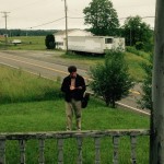 Outside of the J. Sidna Allen home is Hunter Greene, RA ~ Project Manager, Architect
