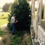 Clean-up day at the J. Sidna Allen Home with the Carroll County Historical Society Board Members - June 2015