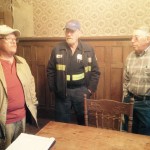 Inside the J. Sidna Allen Home~ Mark Clark ~ HPS, with Carroll County Historical Society board member Victor Allen and President Ed Stanley